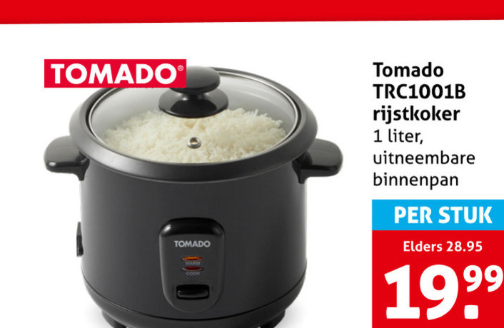 Tomado   rijstkoker folder aanbieding bij  Hoogvliet - details