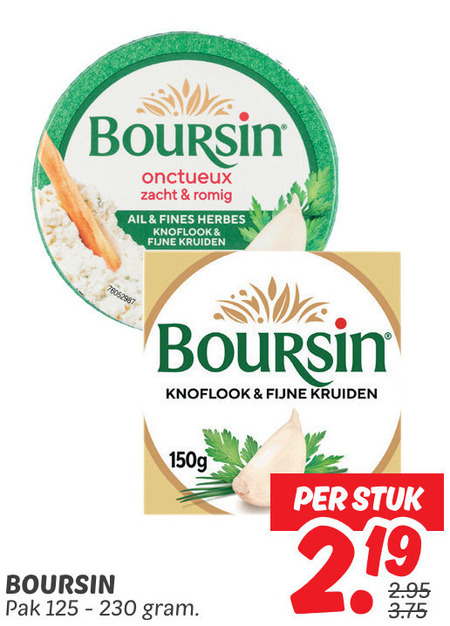 Boursin   roomkaas folder aanbieding bij  Dekamarkt - details