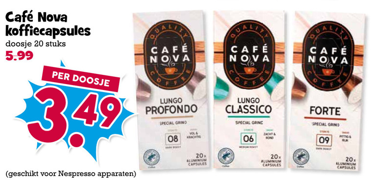 Cafe Nova   koffiecups folder aanbieding bij  Boons&nbsp;Markt - details