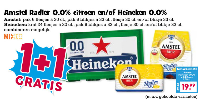 Amstel   alcoholvrij bier, blikje bier folder aanbieding bij  Boons&nbsp;Markt - details
