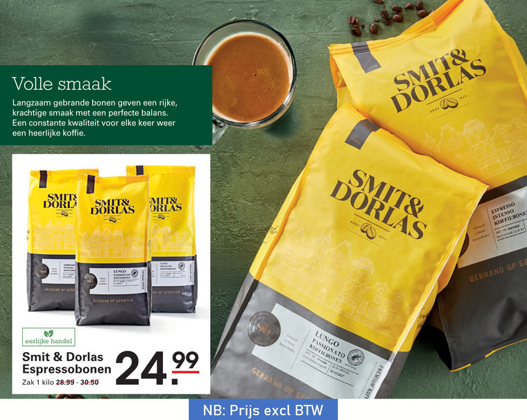 Smit en Dorlas   koffiebonen folder aanbieding bij  Sligro - details
