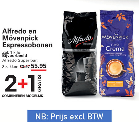 Alfredo   koffiebonen folder aanbieding bij  Sligro - details