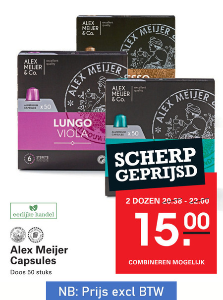 Alex Meijer   koffiecups folder aanbieding bij  Sligro - details