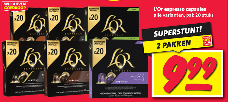 Douwe Egberts L Or   koffiecups folder aanbieding bij  Nettorama - details
