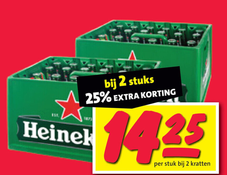 Heineken   krat bier folder aanbieding bij  Nettorama - details