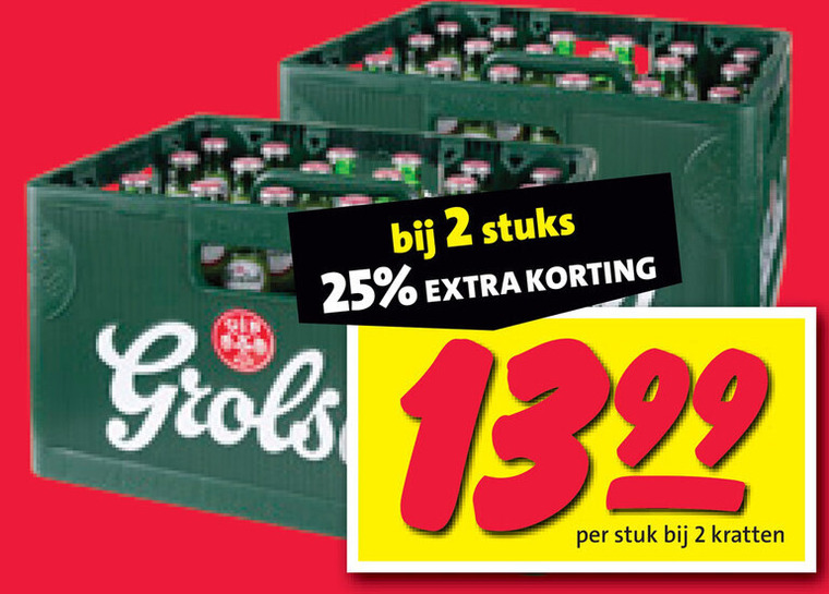 Grolsch   krat bier folder aanbieding bij  Nettorama - details
