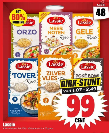 Lassie   rijst folder aanbieding bij  Dirk - details