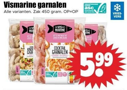Vis Marine   garnalen folder aanbieding bij  Dirk - details