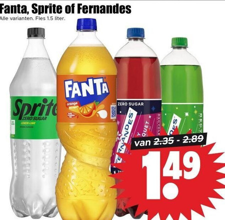 Fanta   frisdrank folder aanbieding bij  Dirk - details