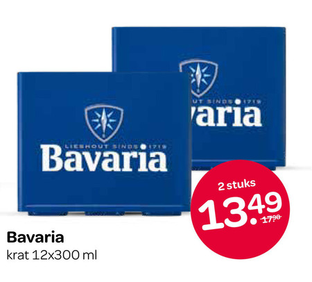 Bavaria   krat bier folder aanbieding bij  Spar - details