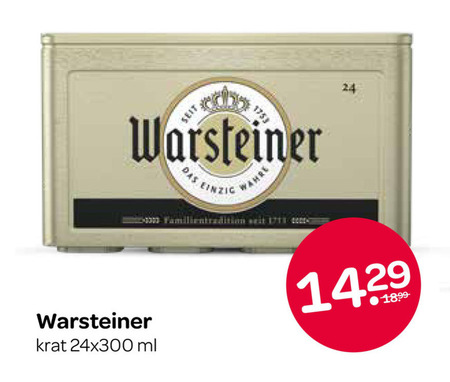 Warsteiner   krat bier folder aanbieding bij  Spar - details
