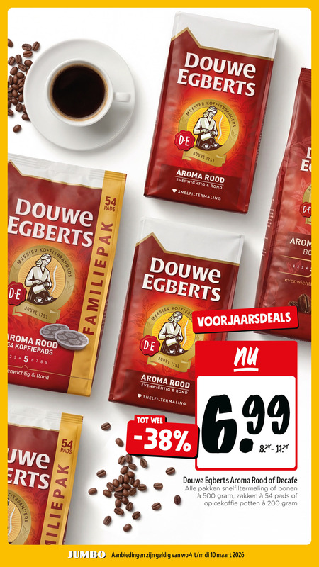 Douwe Egberts   oploskoffie, koffie folder aanbieding bij  Jumbo - details