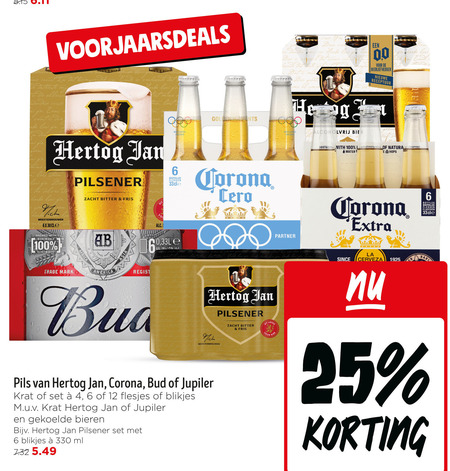Bud   krat bier, blikje bier folder aanbieding bij  Jumbo - details