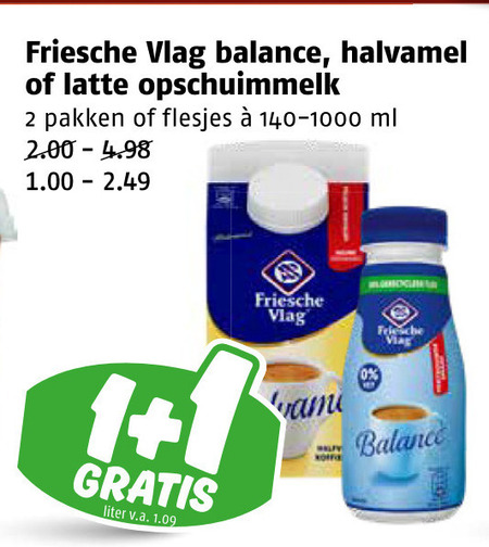 Friesche Vlag   melkschuim, koffiemelk folder aanbieding bij  Poiesz - details