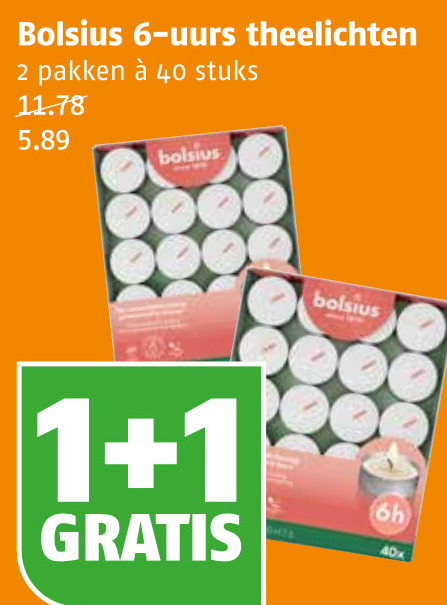 Bolsius   theelicht folder aanbieding bij  Poiesz - details