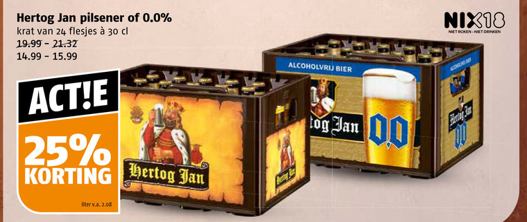 Hertog Jan   alcoholvrij bier, krat bier folder aanbieding bij  Poiesz - details