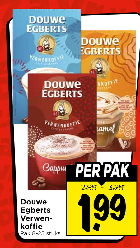 Douwe Egberts   oploskoffie folder aanbieding bij  Vomar - details