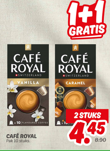 Cafe Royal   koffiecups folder aanbieding bij  Dekamarkt - details