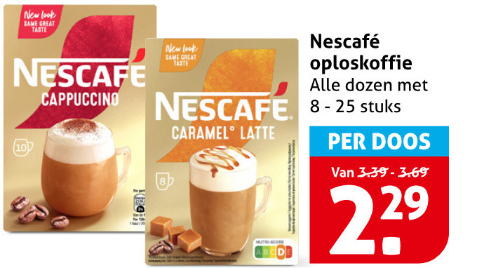 Nescafe   oploskoffie folder aanbieding bij  Hoogvliet - details