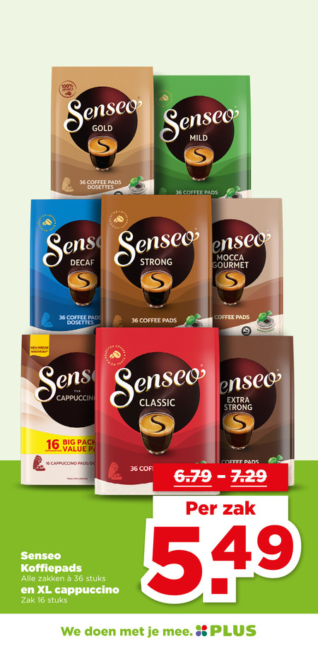 Douwe Egberts Senseo   koffiepad folder aanbieding bij  Plus - details