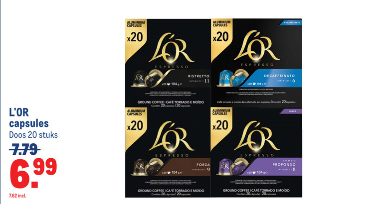 Douwe Egberts L Or   koffiecups folder aanbieding bij  Makro - details