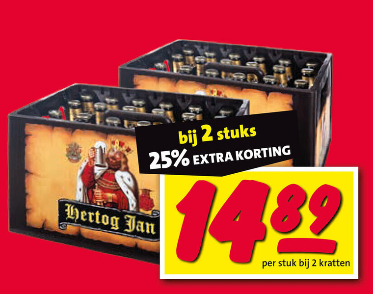 hertog jan krat bier 2 25 stuks stuk kratten folder aanbieding bij Nettorama Hertog Jan krat bier folder aanbieding bij Nettorama - details