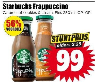 Starbucks   ijskoffie folder aanbieding bij  Dirk - details