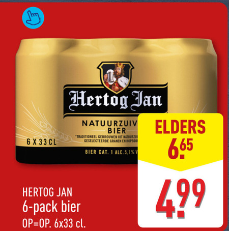 Hertog Jan   blikje bier folder aanbieding bij  Aldi - details