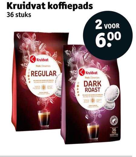 Kruidvat Huismerk   koffiepad folder aanbieding bij  Kruidvat - details