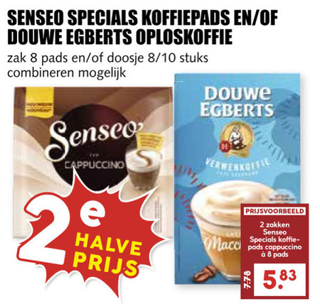 Douwe Egberts Senseo   oploskoffie, koffiepad folder aanbieding bij  MCD&nbsp;Supermarkt&nbsp;Basis - details