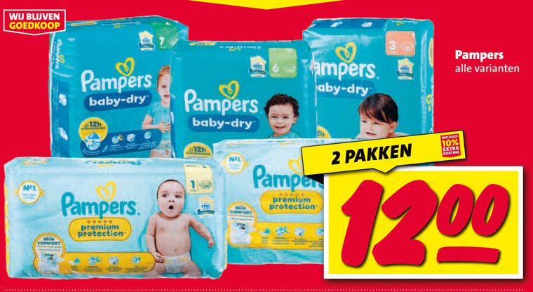 Pampers   luiers, luierbroekjes folder aanbieding bij  Nettorama - details
