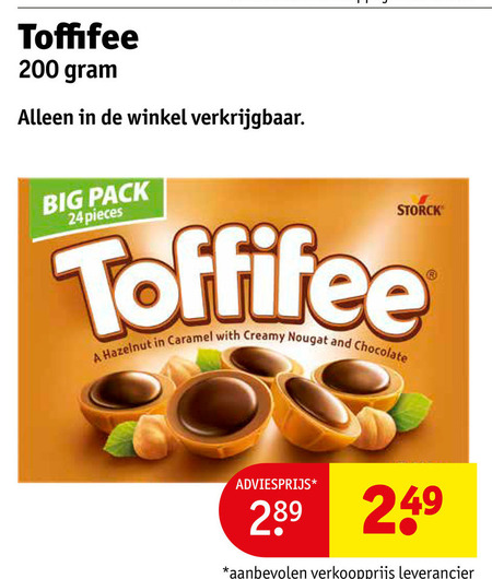 Toffifee   chocolade folder aanbieding bij  Kruidvat - details