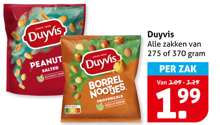 Duyvis   borrelnootjes folder aanbieding bij  Hoogvliet - details
