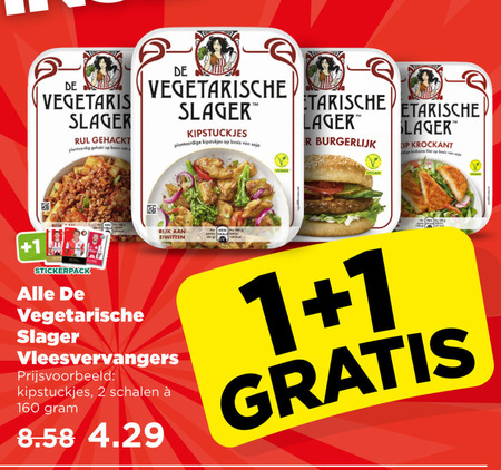 De vegetarische Slager   vegetarisch folder aanbieding bij  Plus - details