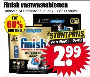 Finish   vaatwasmiddel folder aanbieding bij  Dirk - details
