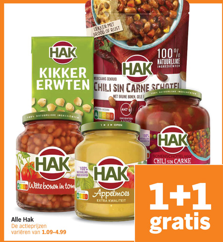 Hak   bonen, groenteconserven folder aanbieding bij  Albert&nbsp;Heijn - details