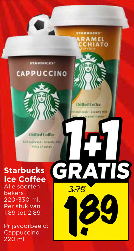 Starbucks   ijskoffie folder aanbieding bij  Vomar - details