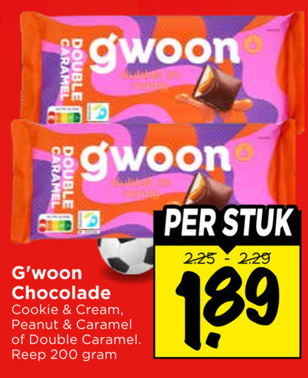 Gwoon   chocolade folder aanbieding bij  Vomar - details