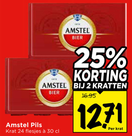 Amstel   krat bier folder aanbieding bij  Vomar - details