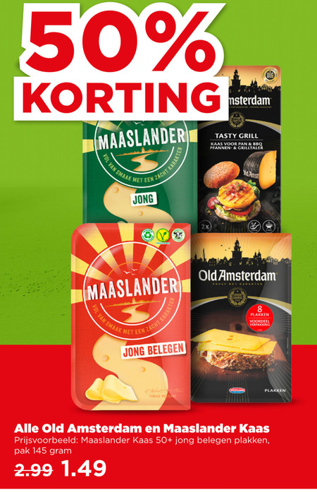 Maaslander   kaasplakken, kaas folder aanbieding bij  Plus - details