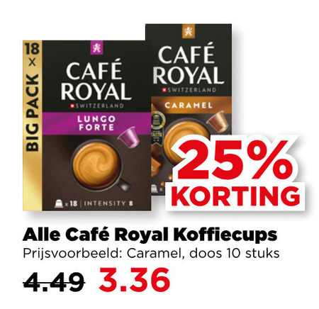 Cafe Royal   koffiecups folder aanbieding bij  Plus - details
