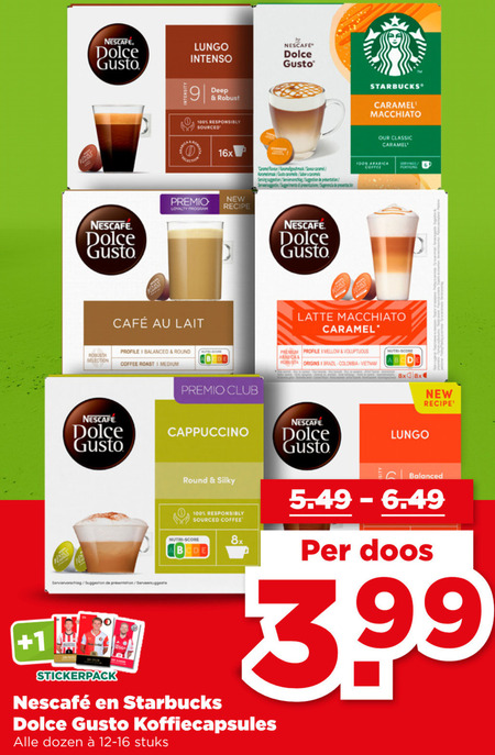 Starbucks   dolce gusto capsules folder aanbieding bij  Plus - details