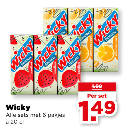 Wicky   fruitdrank folder aanbieding bij  Plus - details