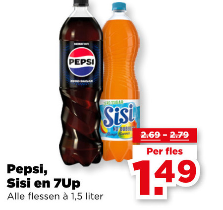Pepsi   frisdrank, cola folder aanbieding bij  Plus - details