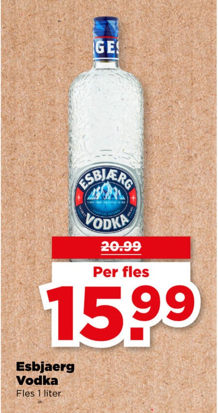 Esbjaerg   wodka folder aanbieding bij  Plus - details
