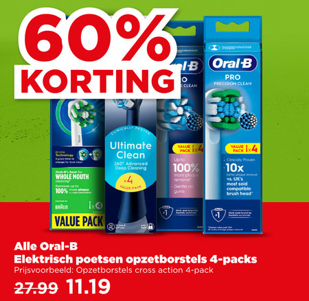 Braun Oral-B   opzetborstel folder aanbieding bij  Plus - details