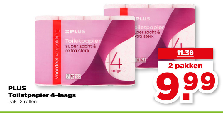 Plus Huismerk   toiletpapier folder aanbieding bij  Plus - details