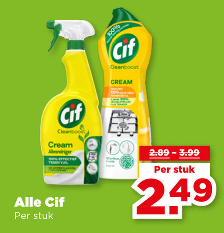 Cif   schuurmiddel folder aanbieding bij  Plus - details