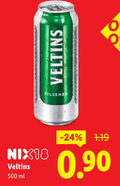 Veltins   blikje bier folder aanbieding bij  Lidl - details