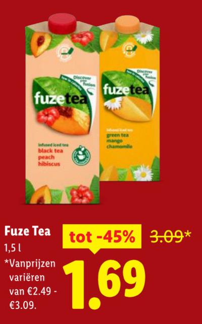 Fuze Tea   ice tea folder aanbieding bij  Lidl - details